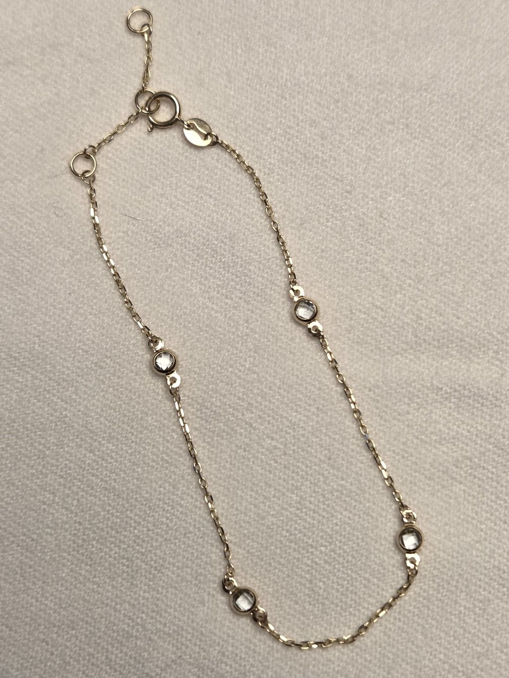 10k Gold Filled Bracelet With Blue Topaz Semi-precious Gemstones